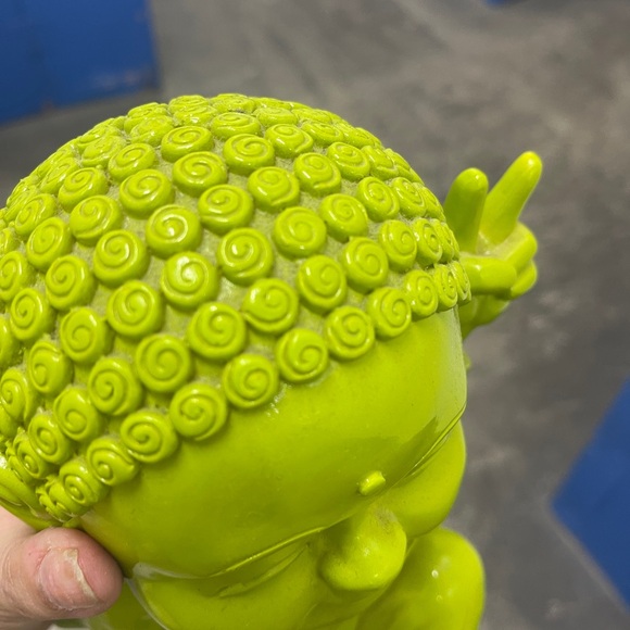 Vibrant Green Baby Buddha Figurine - Picture 4 of 4